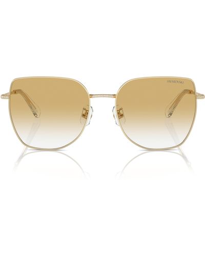 Swarovski 59mm Square Crystal Sunglasses - Natural
