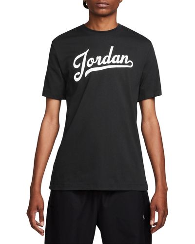 Nike Jordan Cotton Graphic T-shirt - Black
