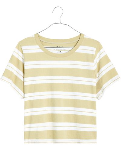 Madewell Softfade Cotton Boxy Crop T-shirt - Yellow
