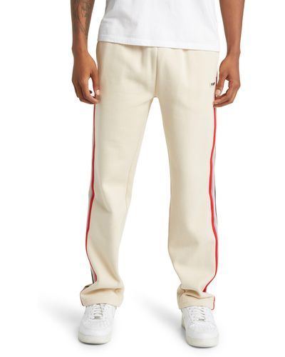 Kappa Authentic Audrey Side Stripe Brushed Tricot Track Pants - Natural