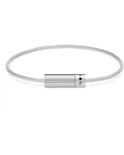 Le Gramme 7g Polished Sterling Horizontal Engraving Cable Bracelet At Nordstrom - Metallic