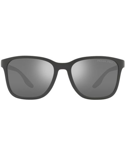 Prada 57mm Polarized Sunglasses - Gray