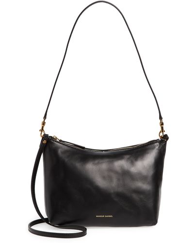 Mansur Gavriel Hera Leather Shoulder Bag - Black