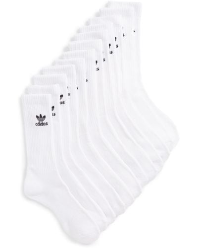 adidas Originals Trefoil 6-pack Crew Socks - White
