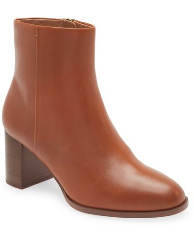 Madewell The Mira Side Seam Bootie - Brown