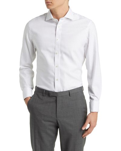 Charles Tyrwhitt Slim Fit Non-iron Grid Dress Shirt - White