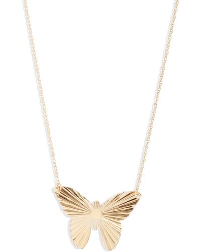 Jennifer Zeuner Ivy Butterfly Pendant Necklace - White