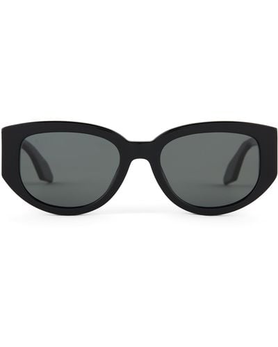 DIFF Drew 54mm Polarized Oval Sunglasses - Black