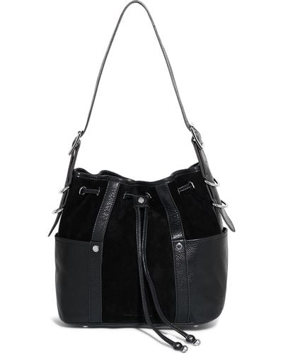 Aimee Kestenberg About Town Leather & Suede Bucket Bag - Black