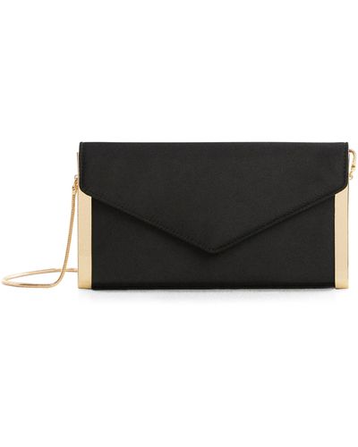 Mango Metal Detail Flap Clutch - White