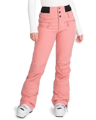 Roxy Rising High Waterproof Shell Snow Pants - Pink