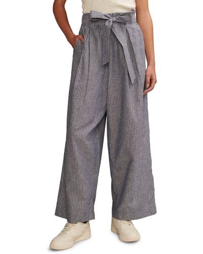 Lucky Brand Cotton Blend Paperbag Pants - Gray