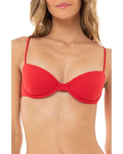 Agua Bendita Irene Underwire Bikini Top - Red