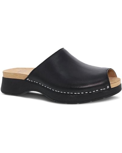 Dansko Ravyn Peep Toe Platform Sandal - Black