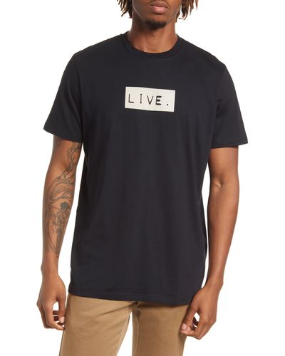 LIVE LIVE Live Pima Cotton Graphic Logo Tee - Black