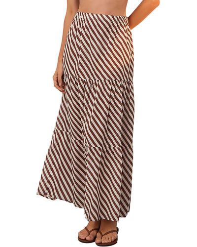 ViX Boardwalk Helen Maxi Cover-up Skirt - Brown