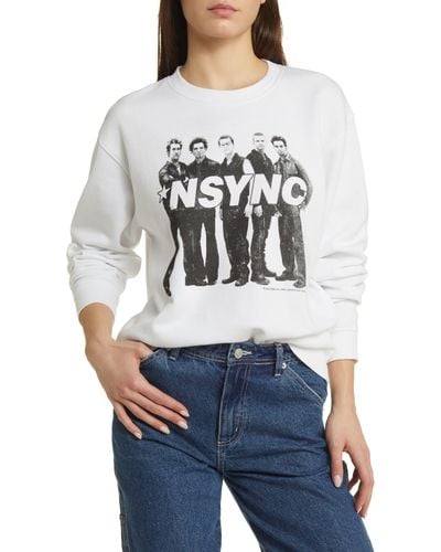 THE VINYL ICONS Nsync Crewneck Fleece Sweatshirt - Gray