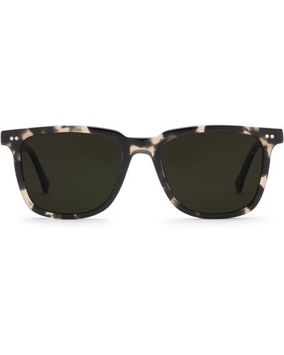 Electric Birch 45mm Polarized Square Sunglasses - Black