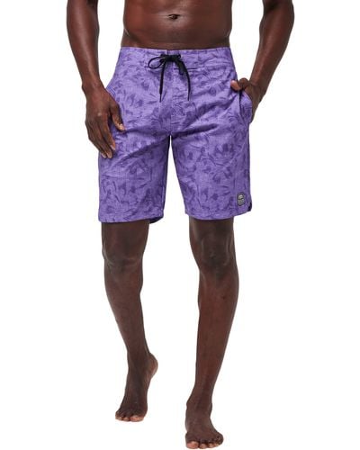 Travis Mathew Hanalei Board Shorts - Purple