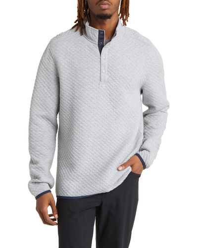Rhone Gramercy Quilted Pullover - Gray