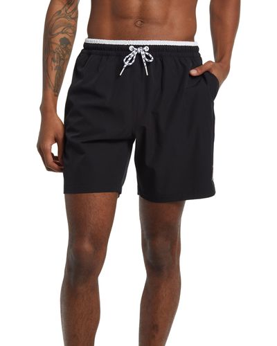 Chubbies 5.5-Inch The Beach Essentials Swim Trunks - Black - Pattern Base (Plaids) main image 0