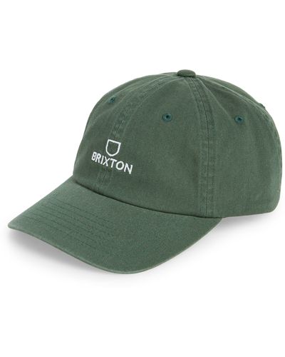 Brixton Alpha Adjustable Baseball Cap - Green