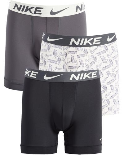 Nike 3-pack Dri-fit Essential Micro Boxer Briefs - Gray