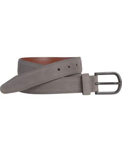 Johnston & Murphy Oiled Leather Belt - Gray