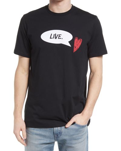 LIVE LIVE Follow Your Heart Cotton Graphic Tee - Black