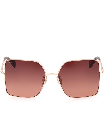 Max Mara 59mm Gradient Butterfly Sunglasses - Red