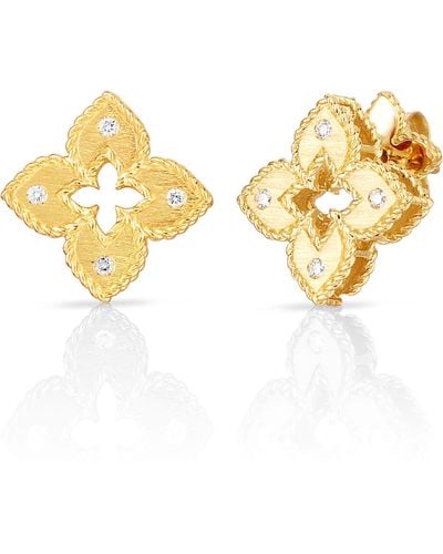 Roberto Coin Venetian Princess Diamond Stud Earrings - Metallic