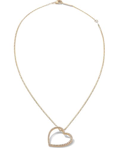 Lana Jewelry Graduating Diamond Heart Pendant Necklace - Yellow