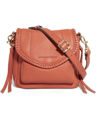 Aimee Kestenberg Mini All For Love Convertible Leather Crossbody Bag - Orange