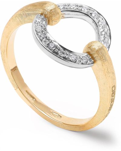 Marco Bicego Jaipur Open Circle Pavé Diamond Ring - Metallic