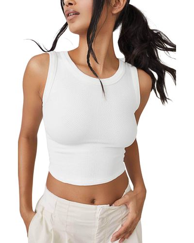Fp Movement Free Throw Crop Muscle Tank Top - White