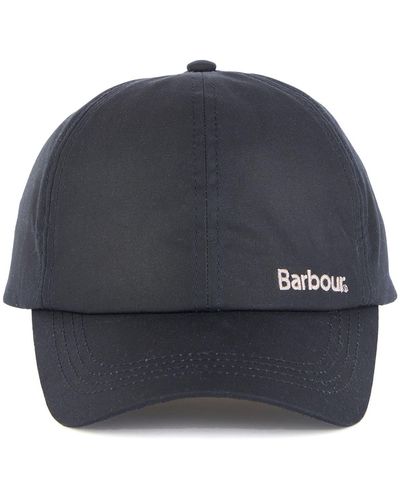 Barbour Belsay Wax Baseball Cap - Blue