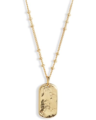Gorjana Griffin Dog Tag Necklace In Gold At Nordstrom Rack - Metallic
