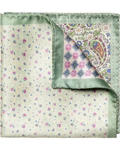 Eton Four-in-one Paisley Silk Pocket Square - Multicolor