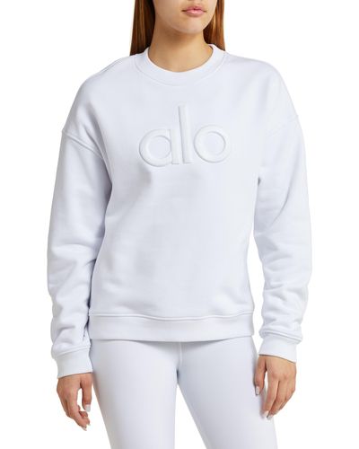 Alo Yoga Renown Emblem Sweatshirt - White