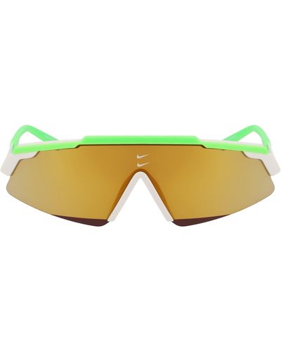 Nike Marquee M 66mm Oversize Shield Sunglasses - Yellow