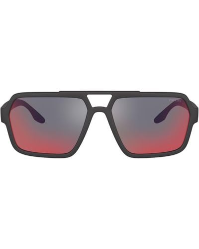 Prada 59mm Rectangle Sunglasses - Multicolor