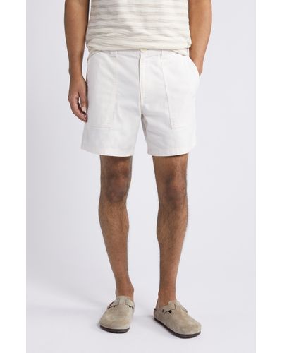 Treasure & Bond Workwear Cotton Shorts - White