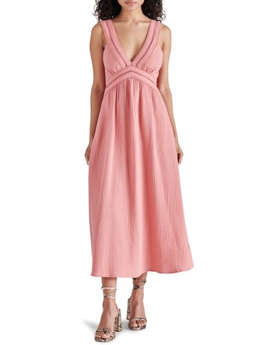 Steve Madden Taryn Cotton Midi Dress - Pink