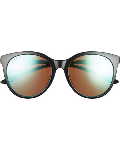 Smith Bayside 55mm Polarized Mirrored Round Sunglasses - Multicolor