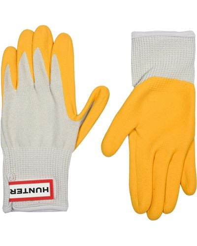 HUNTER Rubberized Garden Gloves - Yellow