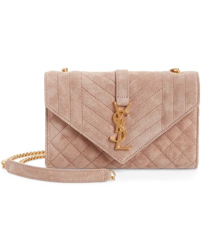 Saint Laurent Medium Cassandra Calfskin Shoulder Bag - Pink