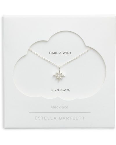 Estella Bartlett North Star Pendant Necklace - White