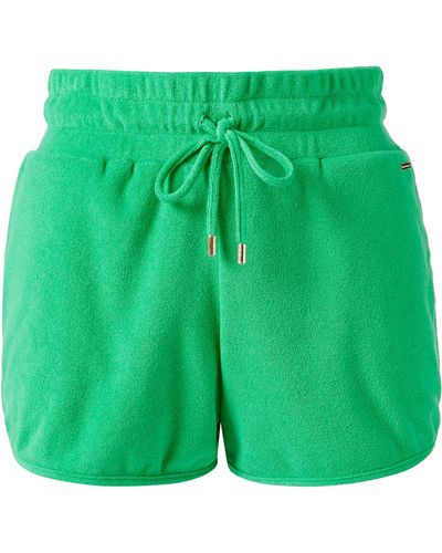 Melissa Odabash Harley Cotton Blend Terry Cover-up Shorts - Green