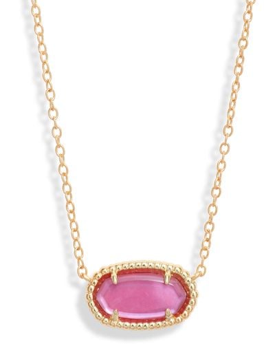 Kendra Scott Elisa Ridge Frame Pendant Necklace - Pink