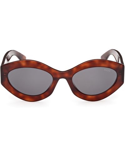 Emilio Pucci 54mm Geometric Sunglasses - Brown